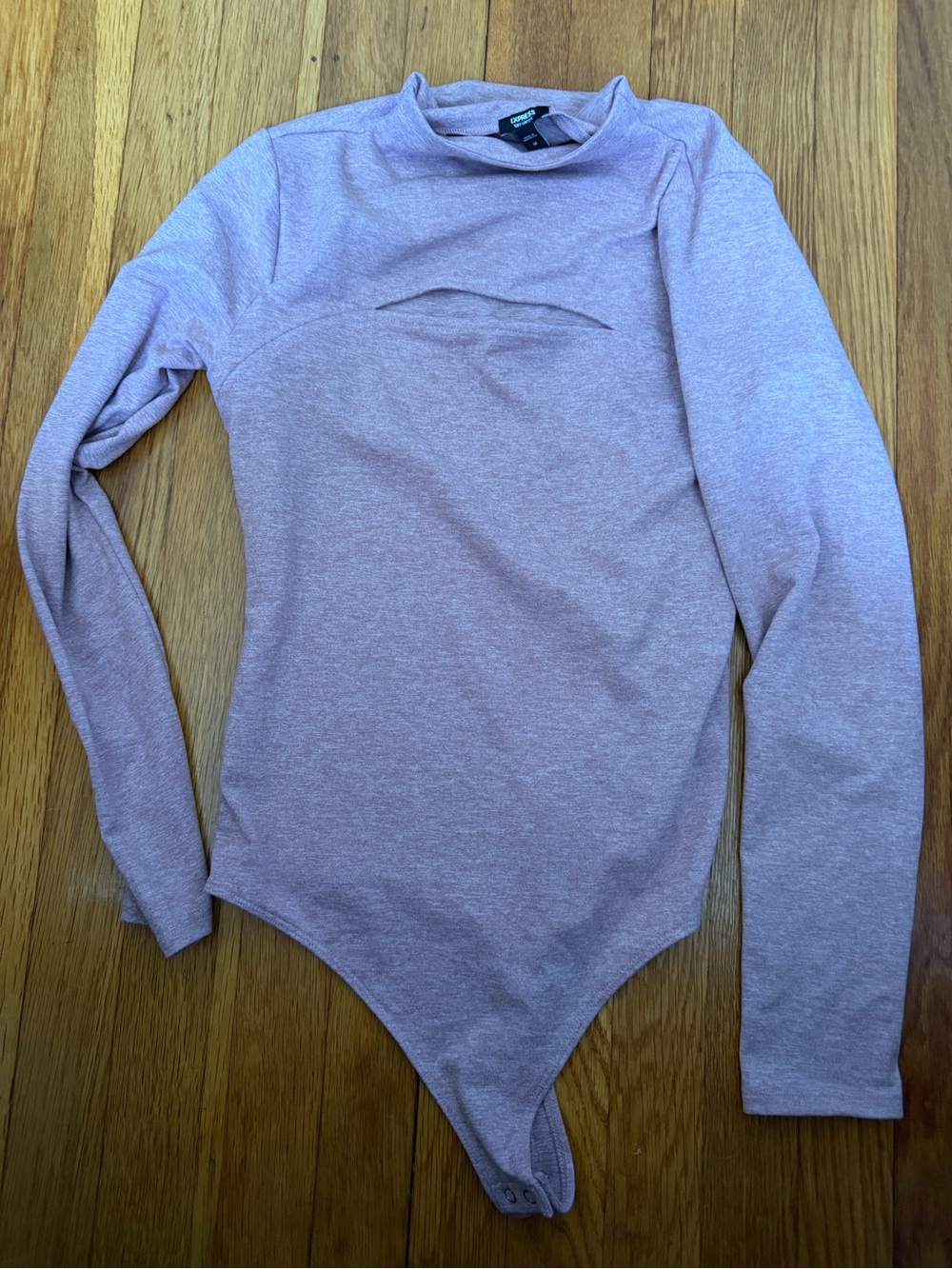 Express Mauve Cowl-Neck Bodysuit Sweater